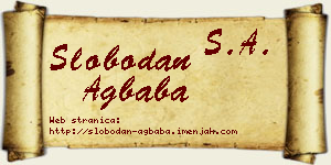 Slobodan Agbaba vizit kartica